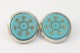 Boutons de revers en turquoise